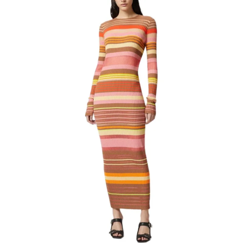 PINKO Striped Midi Dress-3