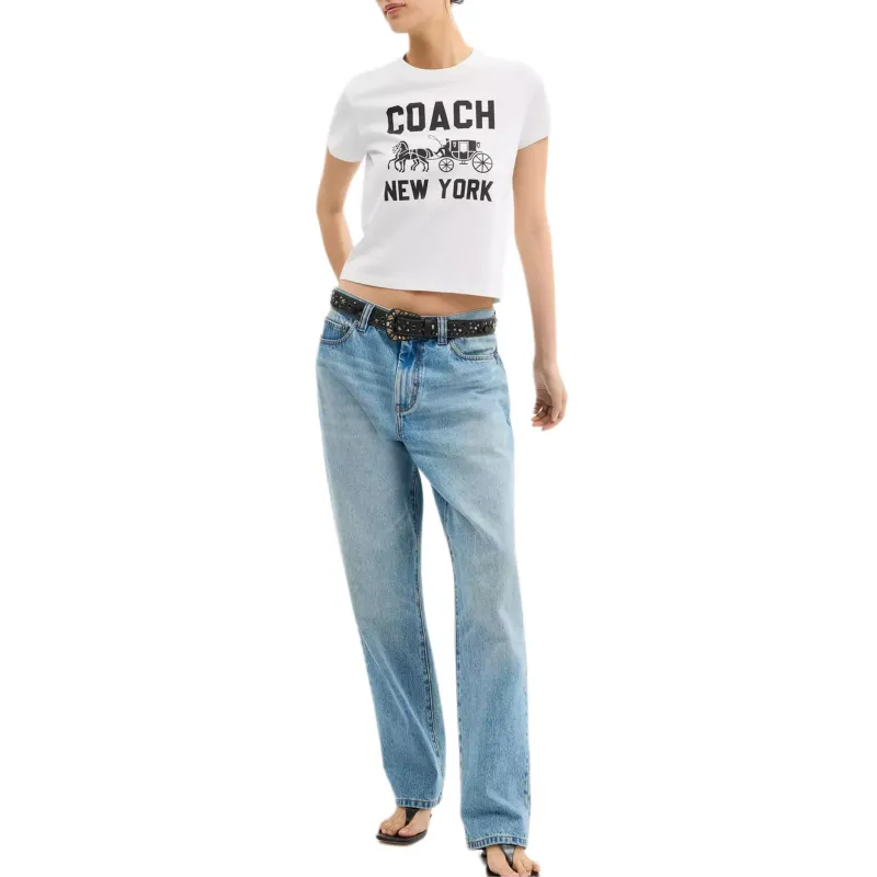 COACH Regular T Shirt Women's White-2