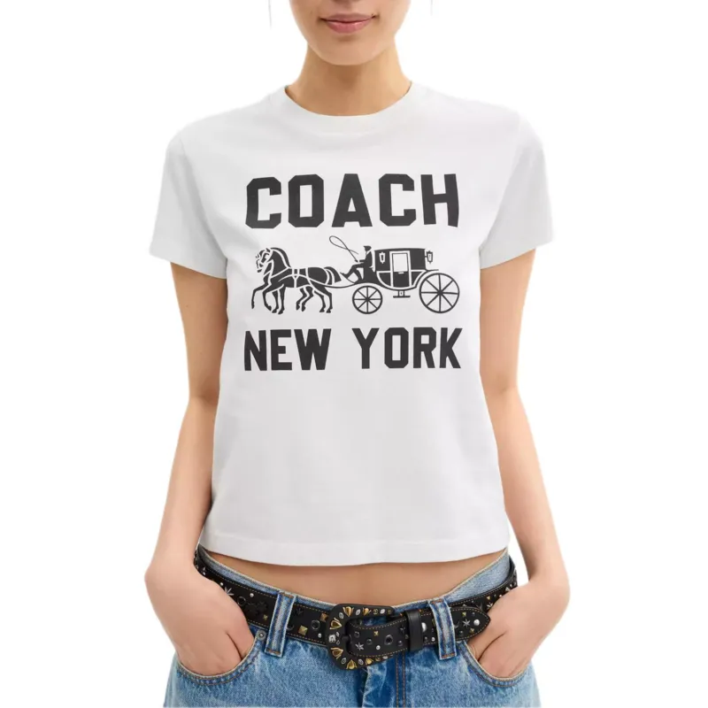 COACH Regular T Shirt Women's White-1