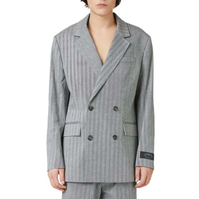 Iceberg SS25 Jackets Coats Men's Gray-2