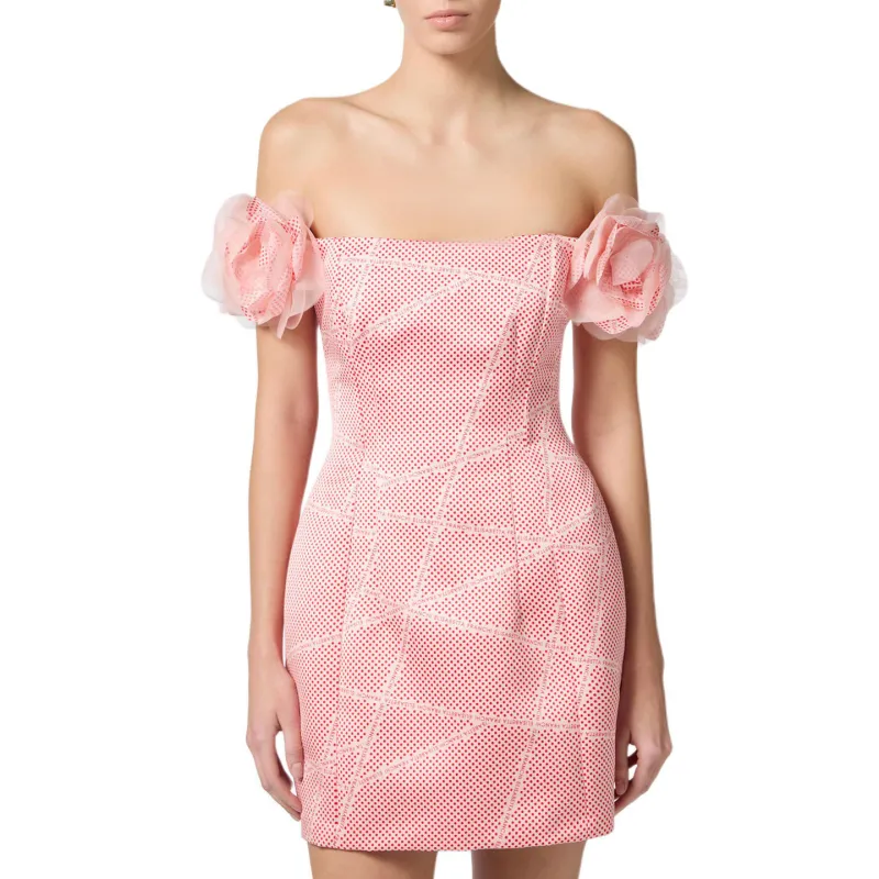 Elisabetta Franchi Duchesse Satin Mini Dress-1