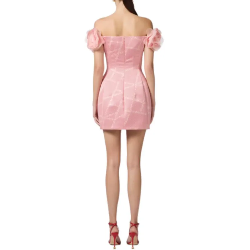 Elisabetta Franchi Duchesse Satin Mini Dress-3