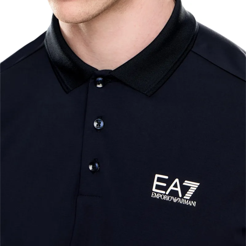 EMPORIO ARMANI Logo print Polo Shirt-4