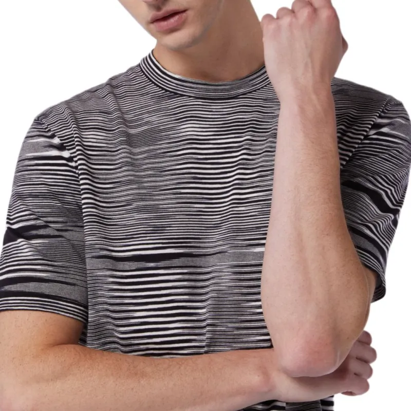 MISSONI Stripe Printed Short Sleeved Crewneck T Shirt-4