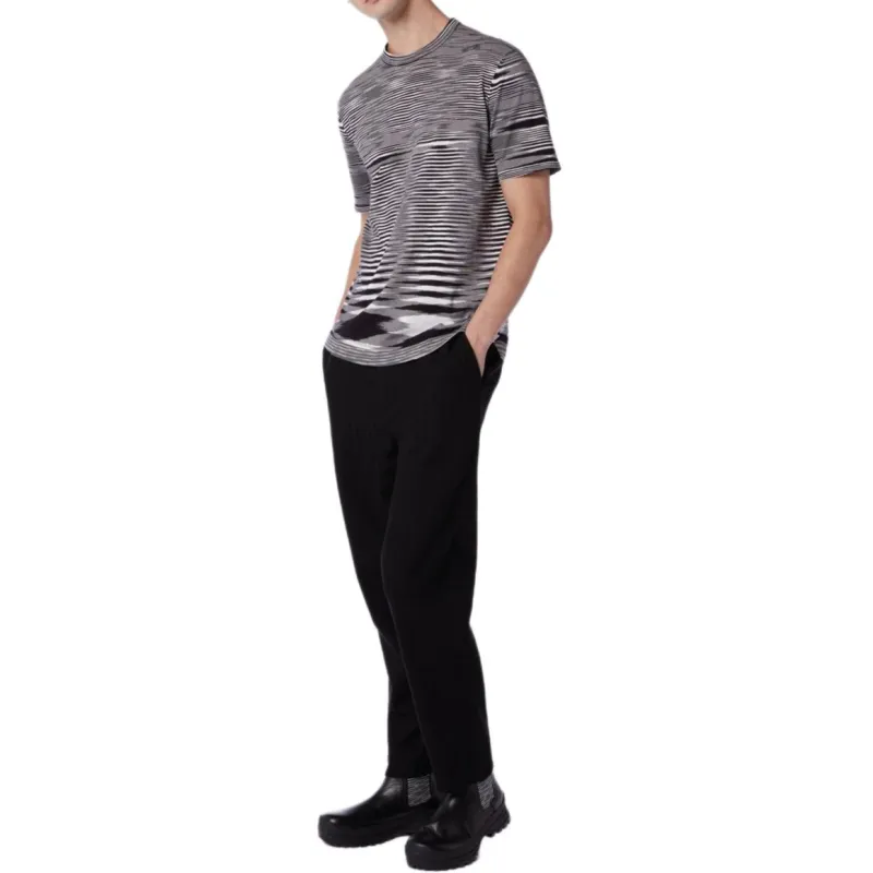 MISSONI Stripe Printed Short Sleeved Crewneck T Shirt-3