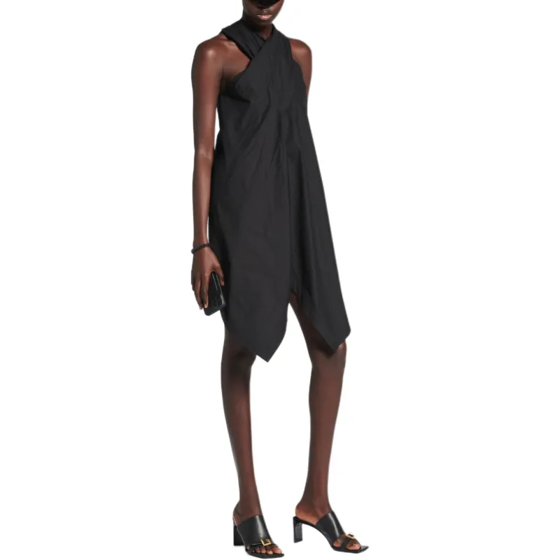 Balenciaga Sleeveless Dress Regular Fit Women's Black-2