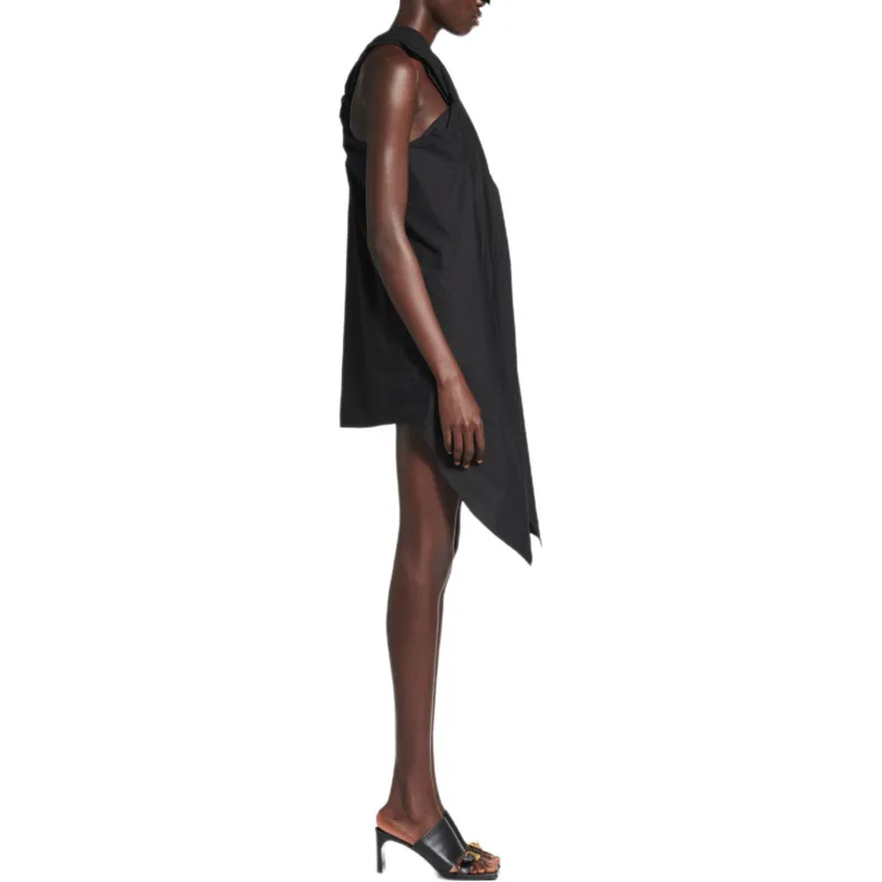 Balenciaga Sleeveless Dress Regular Fit Women's Black-4
