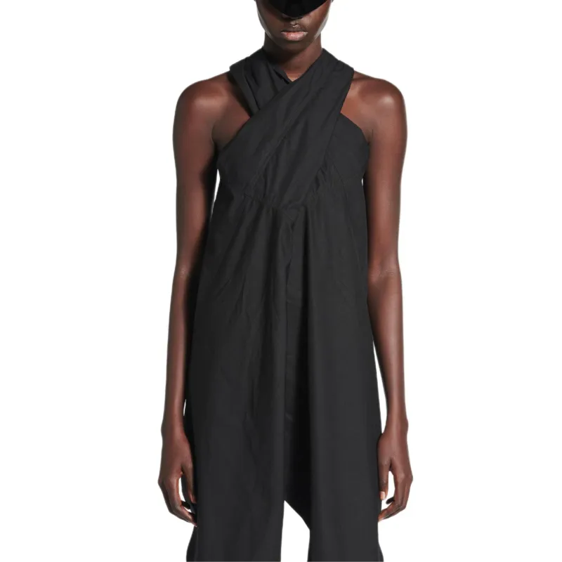 Balenciaga Sleeveless Dress Regular Fit Women's Black-5