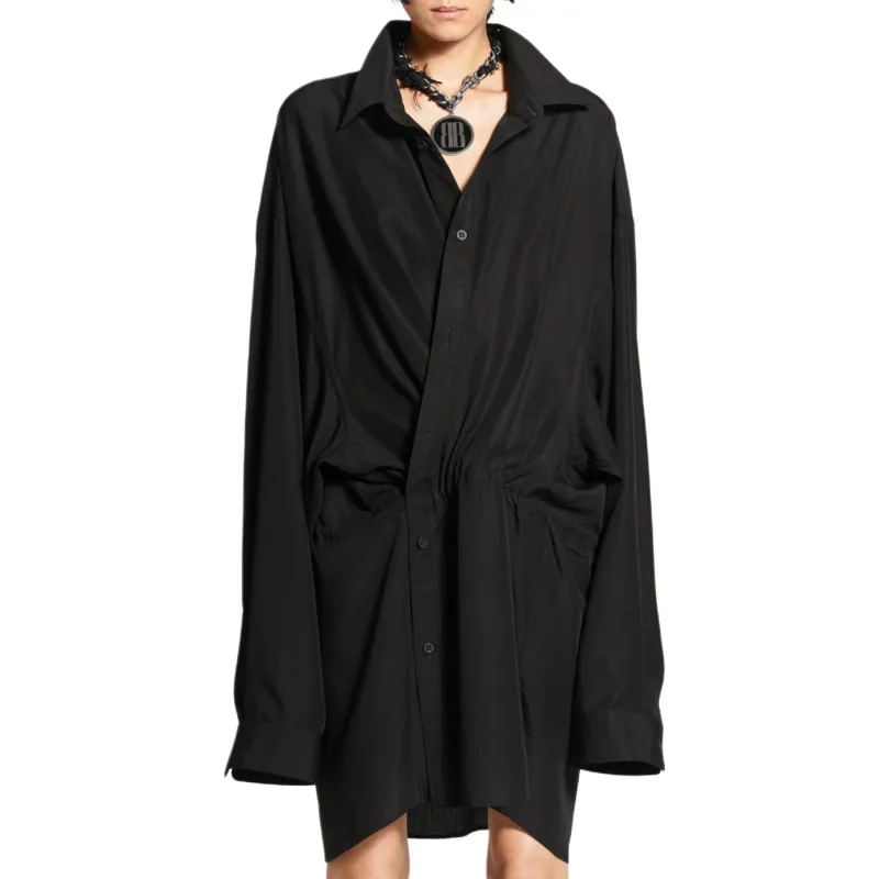 Balenciaga Long Sleeved Dress Slim Fit Women's Black-2
