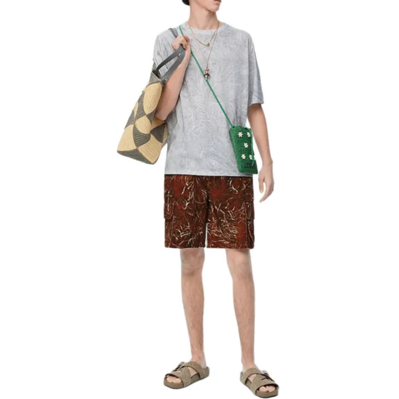 LOEWE Paula's Ibiza SS25 T Shirt Men's Light Gray-3