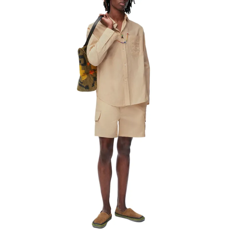 LOEWE Paula's Ibiza SS25 Shirt Men's Light Beige Yellow-2