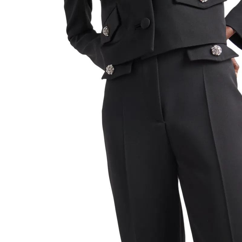 PRADA Wool Sateen Trousers-3