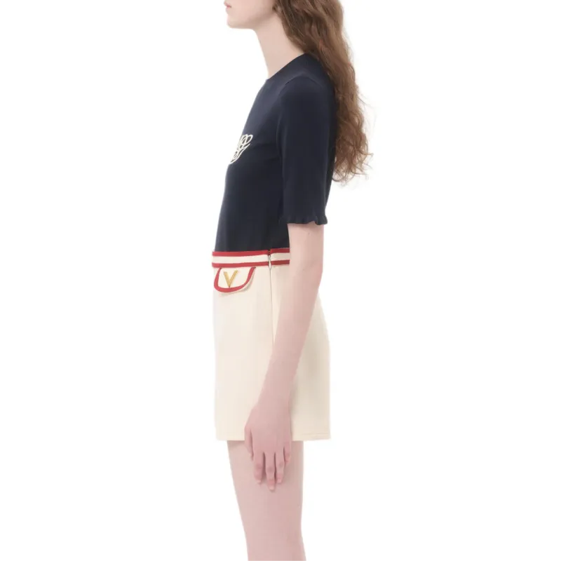 Valentino Embroidered Wool Top-5