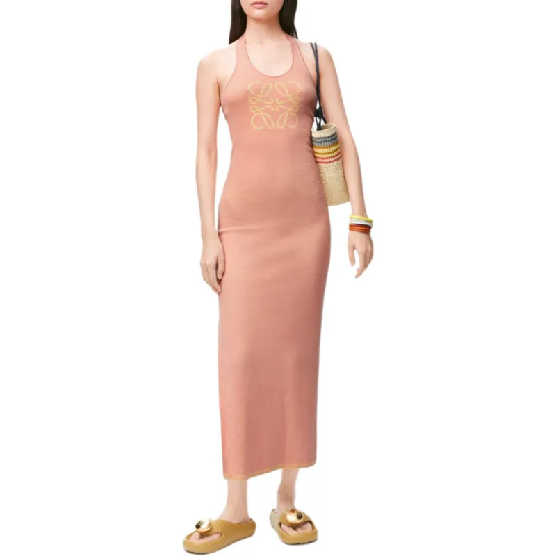 LOEWE SS25 Sleeveless Dress Women's Pink-1