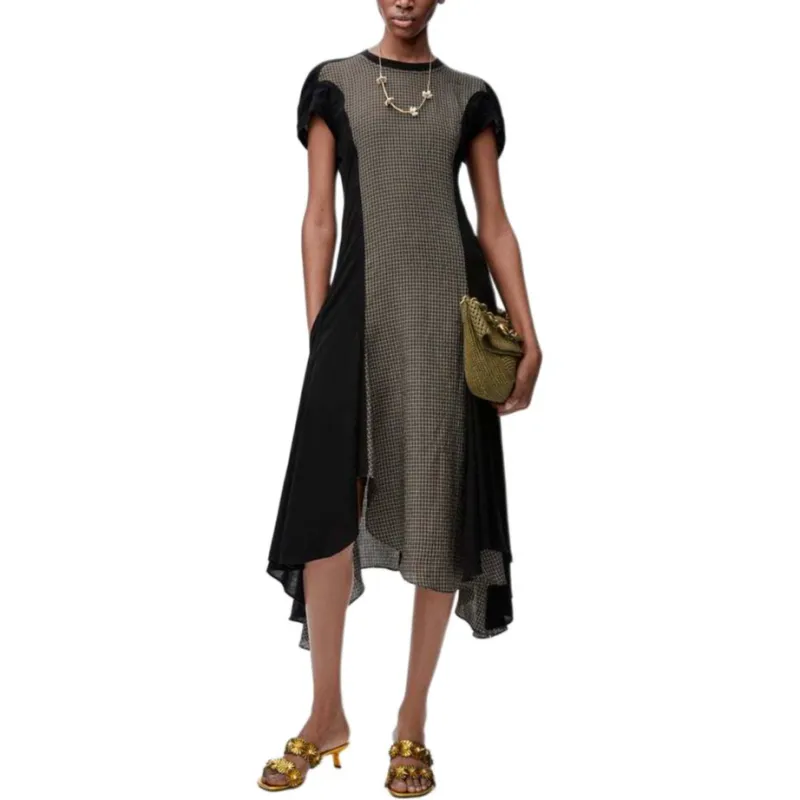 LOEWE SS25 Short Sleeved Dress Women's Black-1
