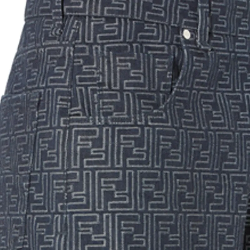 FENDI SS25 Denim Shorts Men's Blue-2
