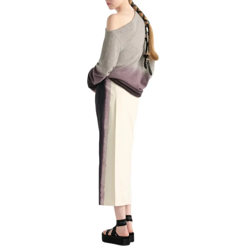 DIOR Casual Long Skirt Women's Yellow-4