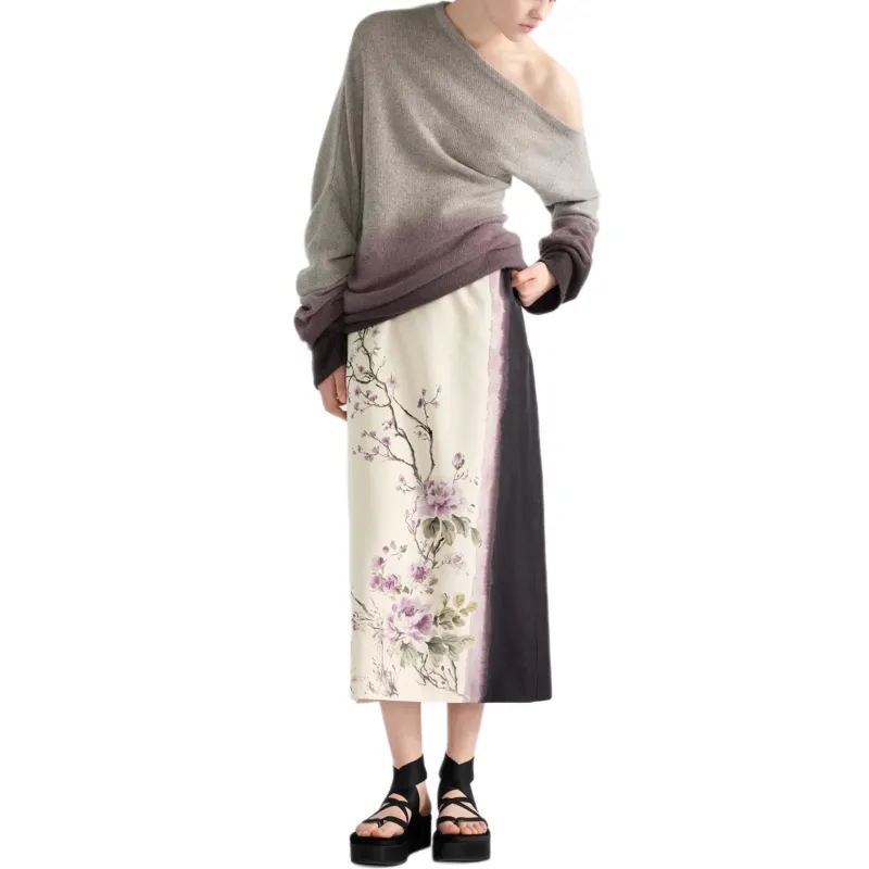 DIOR Casual Long Skirt Women's Yellow-2