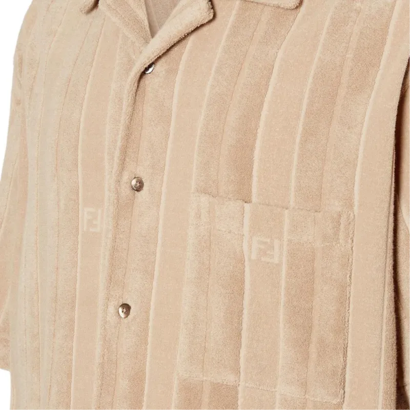 FENDI Shirts Men Beige-2