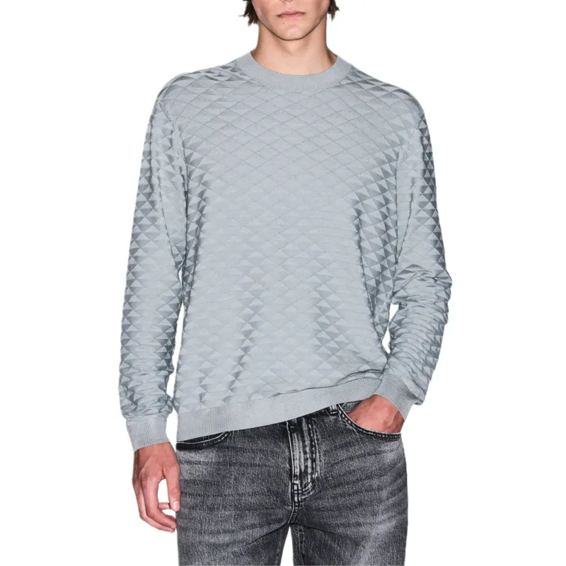 ARMANI EXCHANGEAE SS25 Knitwear Men's Gray-1