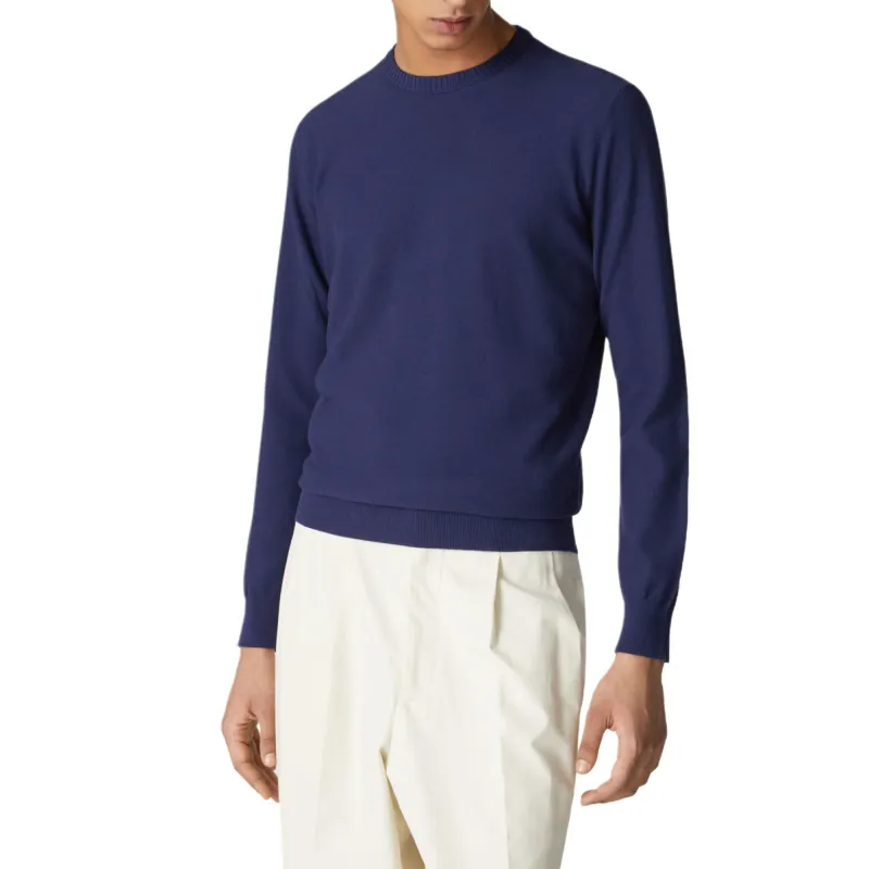 Loro Piana Knitwear Men's Cobalt Diamond Blue-2