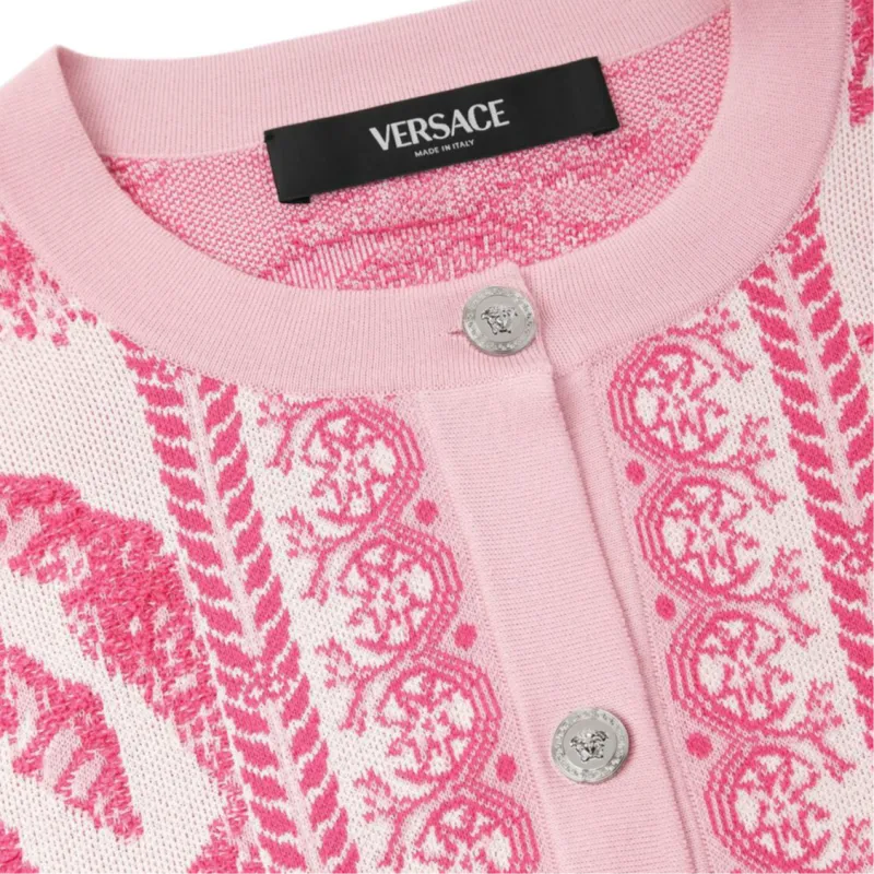 VERSACE Barocco UNDERWATER Knitwear Women's Pink-3