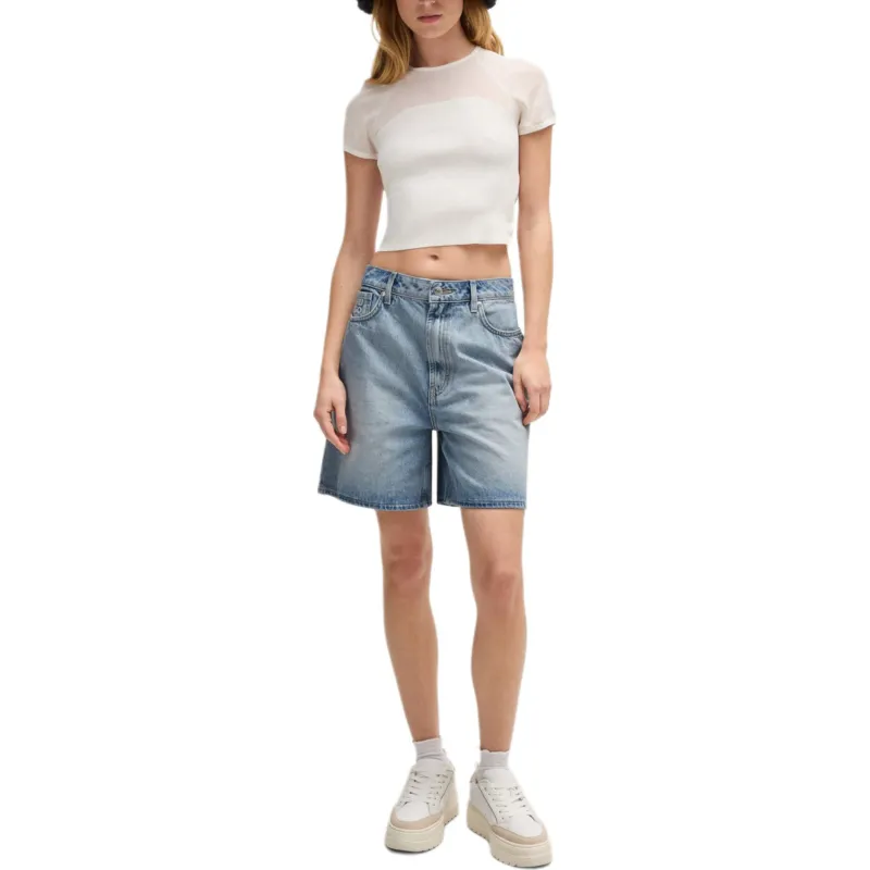 HUGO BOSS Denim Shorts Women's Blue-2
