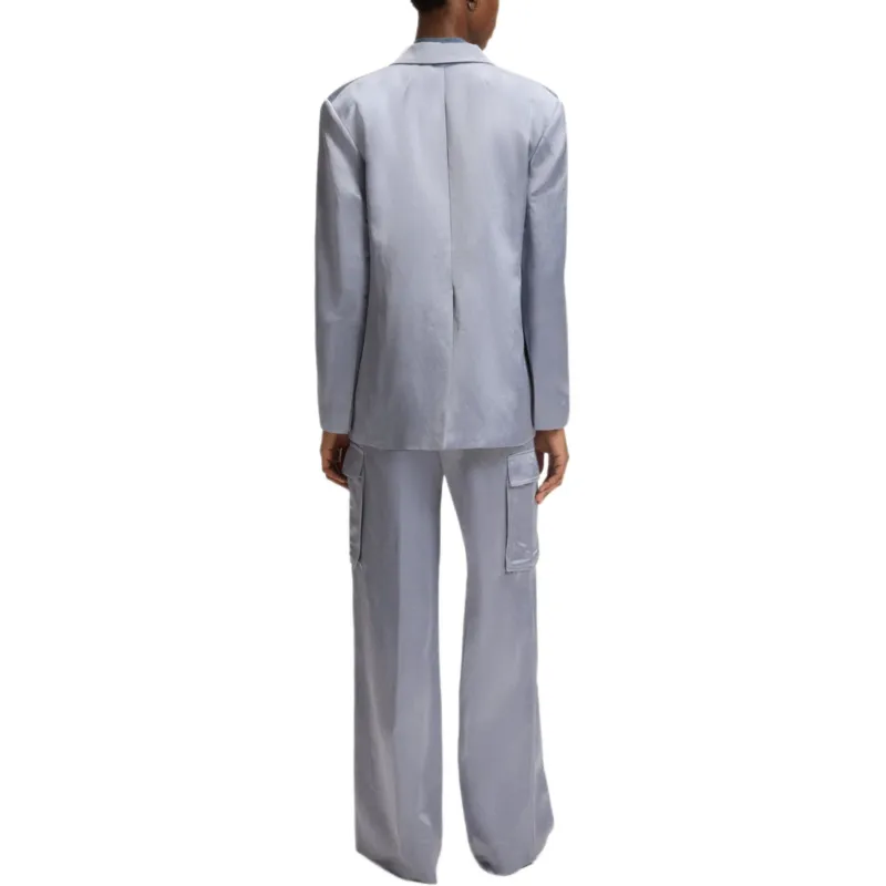 HUGO BOSS Business Suit Coat Women's Light Gray-3