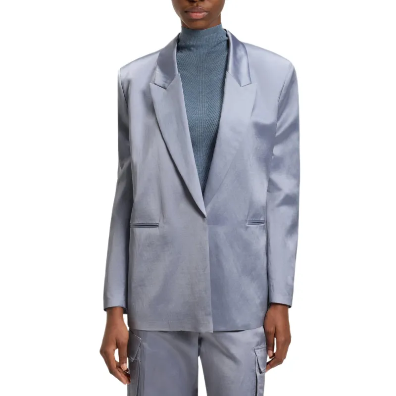 HUGO BOSS Business Suit Coat Women's Light Gray-1