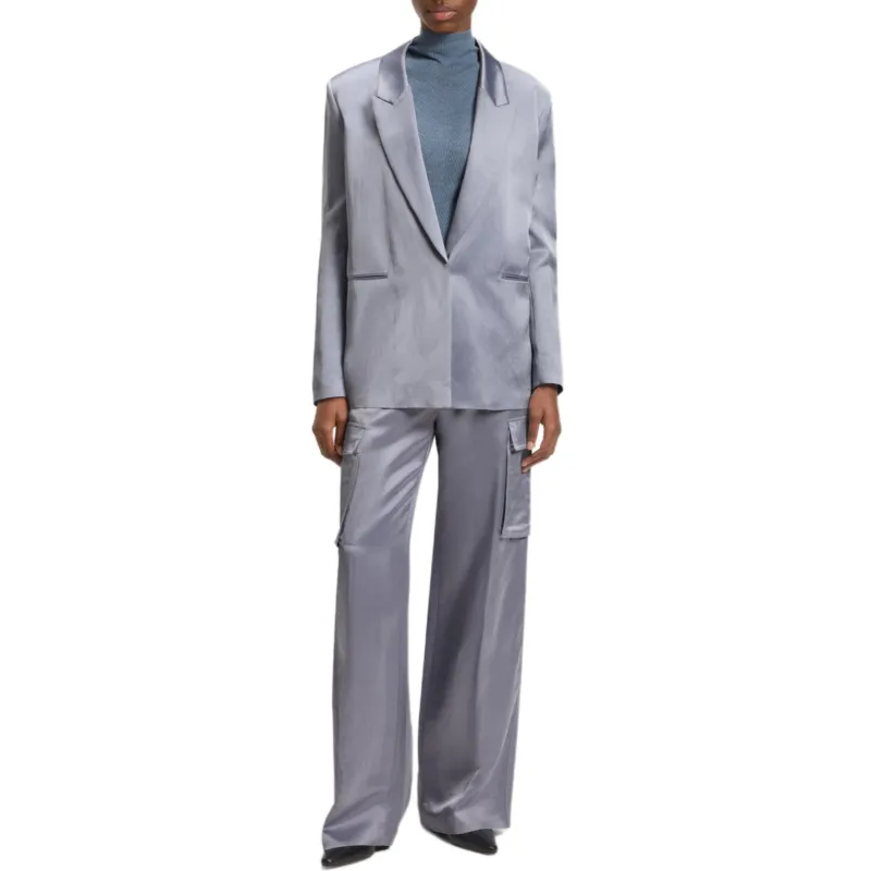 HUGO BOSS Business Suit Coat Women's Light Gray-2