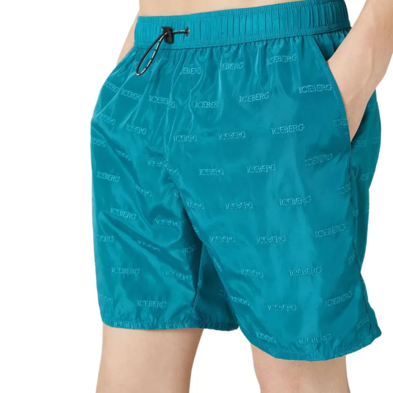 Iceberg SS25 Swimming Shorts Men's Blue Green-4