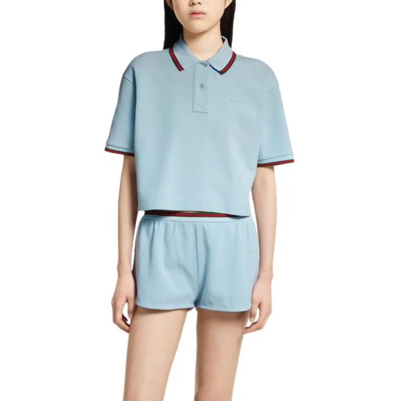 GUCCI Polo Shirts Women's Blue-1