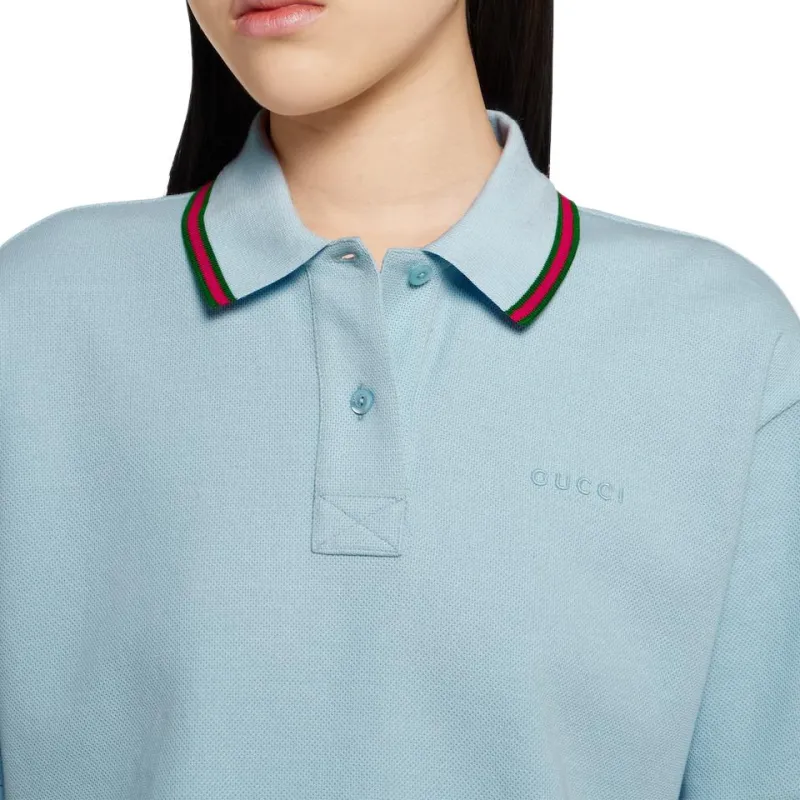 GUCCI Polo Shirts Women's Blue-4