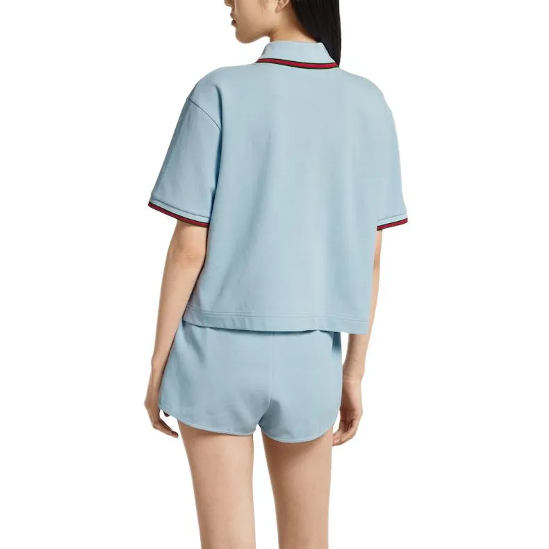 GUCCI Polo Shirts Women's Blue-3