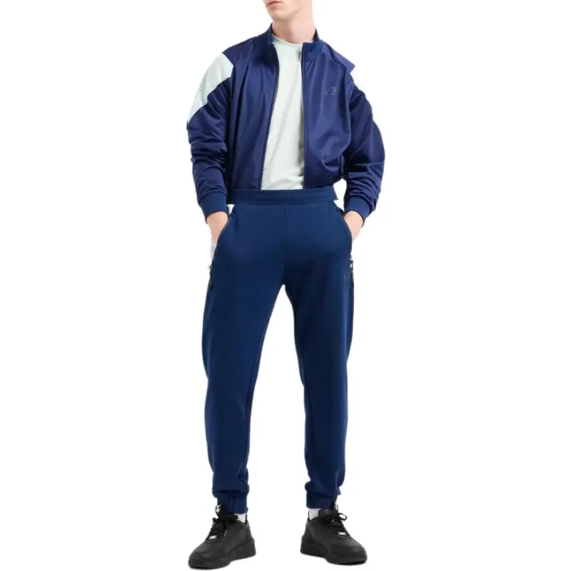 EMPORIO ARMANI EA7 Knitted Sweatpants Men's Blue-1