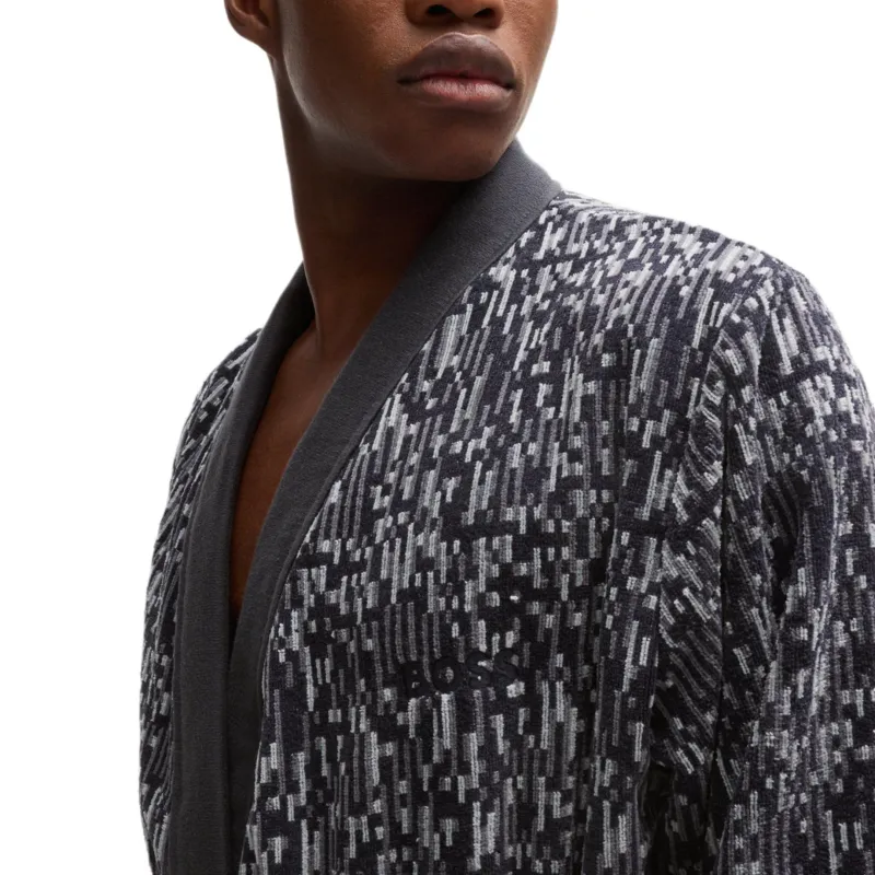 HUGO BOSS Sleep Robe Men's Dark Gray-4