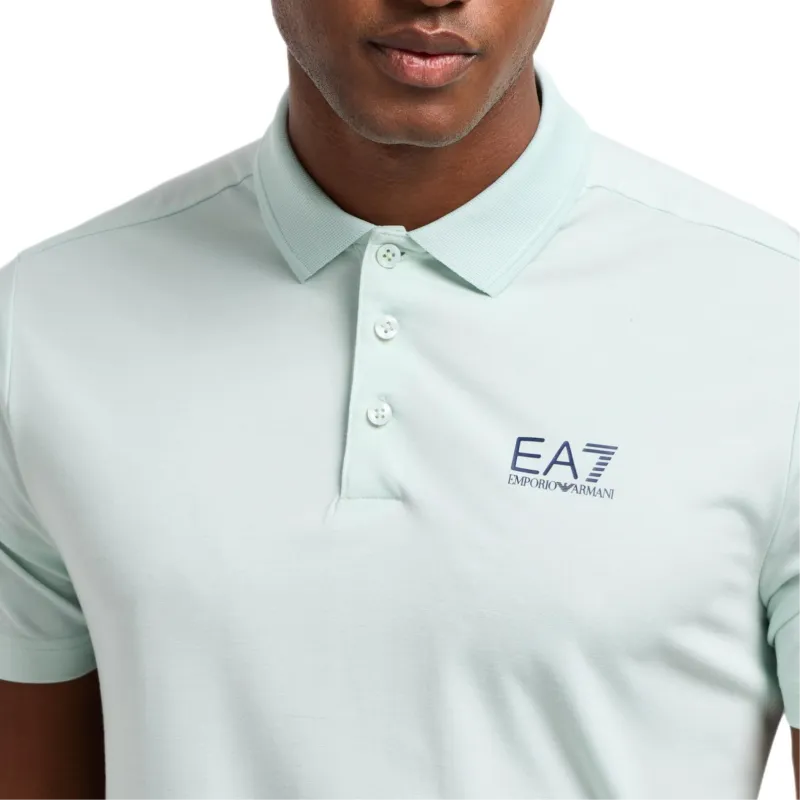 EMPORIO ARMANI EA7 Polo Shirt Men's Light Green-4