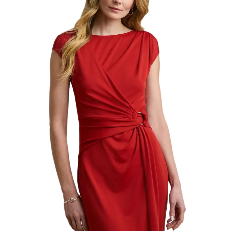 LAUREN RALPH LAUREN Short Sleeved Dress Women's Red-3
