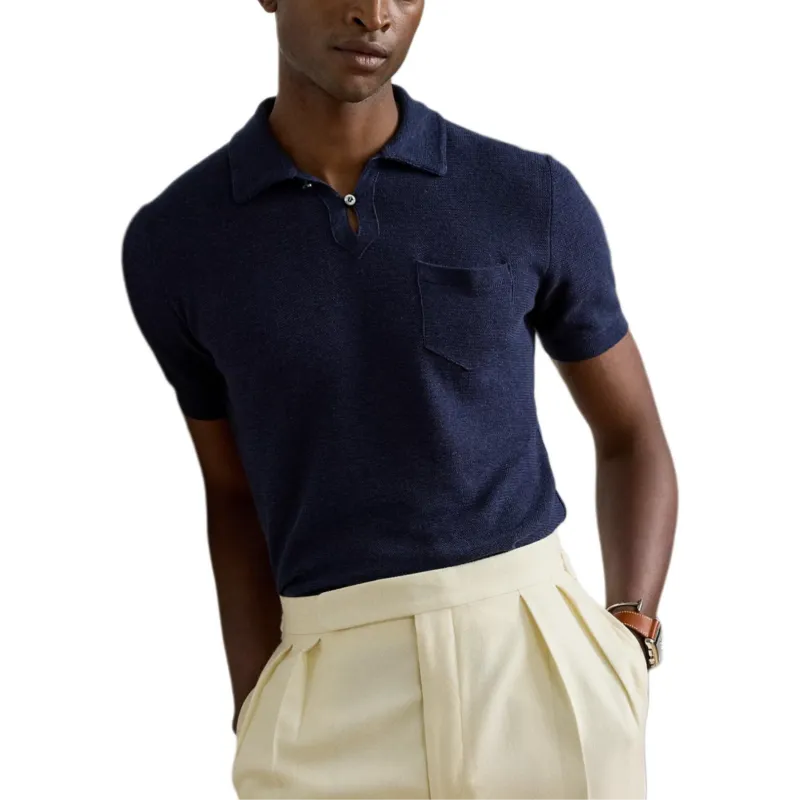Ralph Lauren Purple Label Knitted Polo Shirt-1