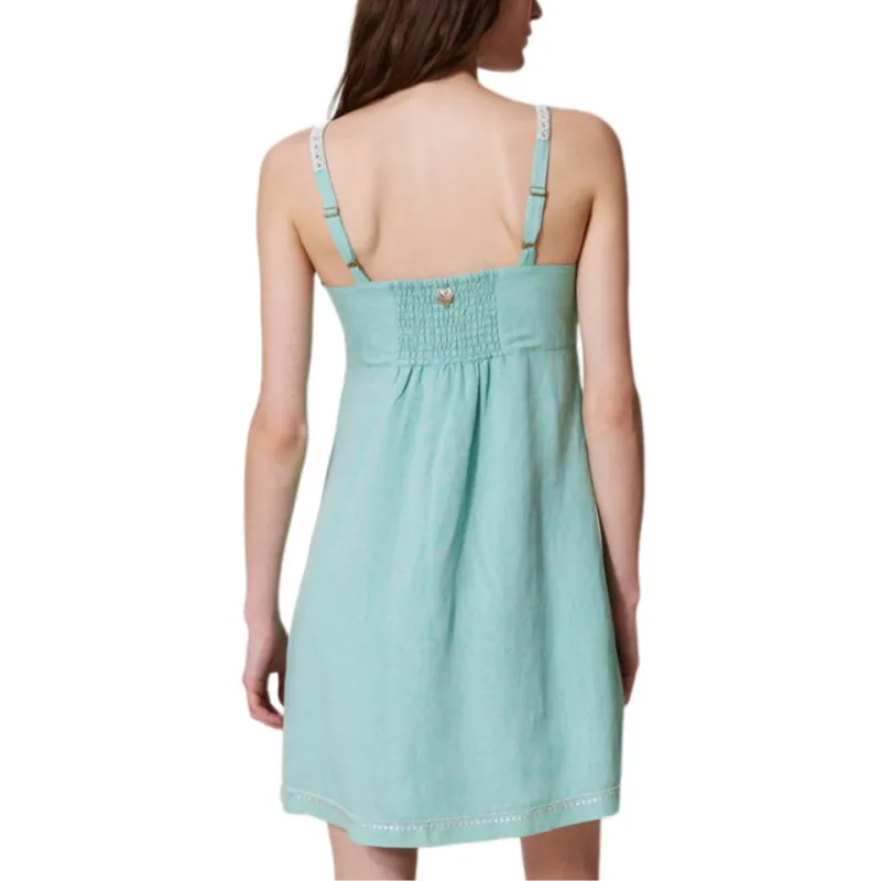 Twinset Embroidered Cami Dress-2