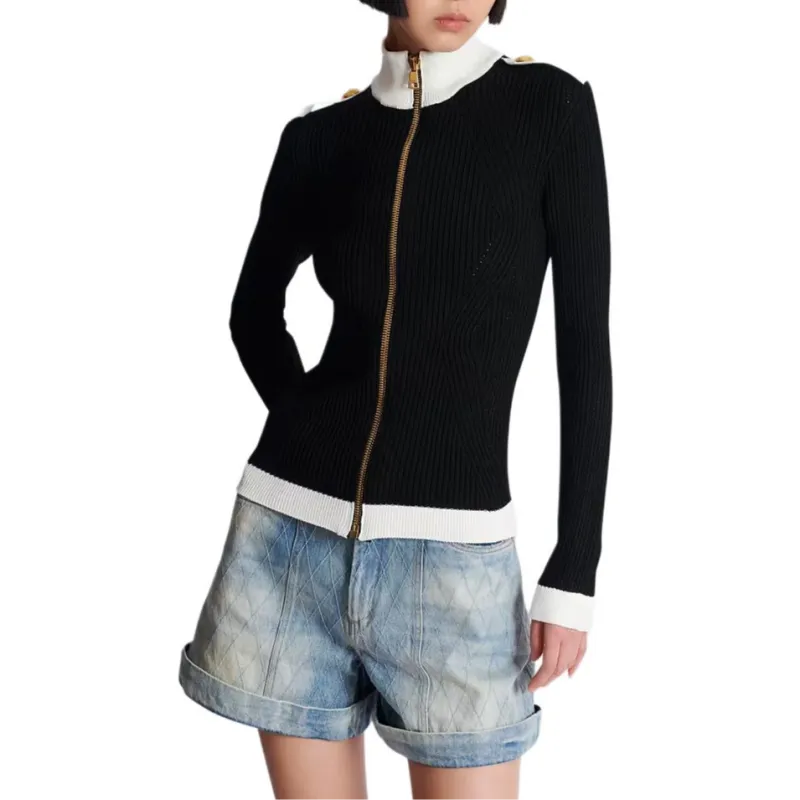 BALMAIN Ribbed knit Cardigan-2