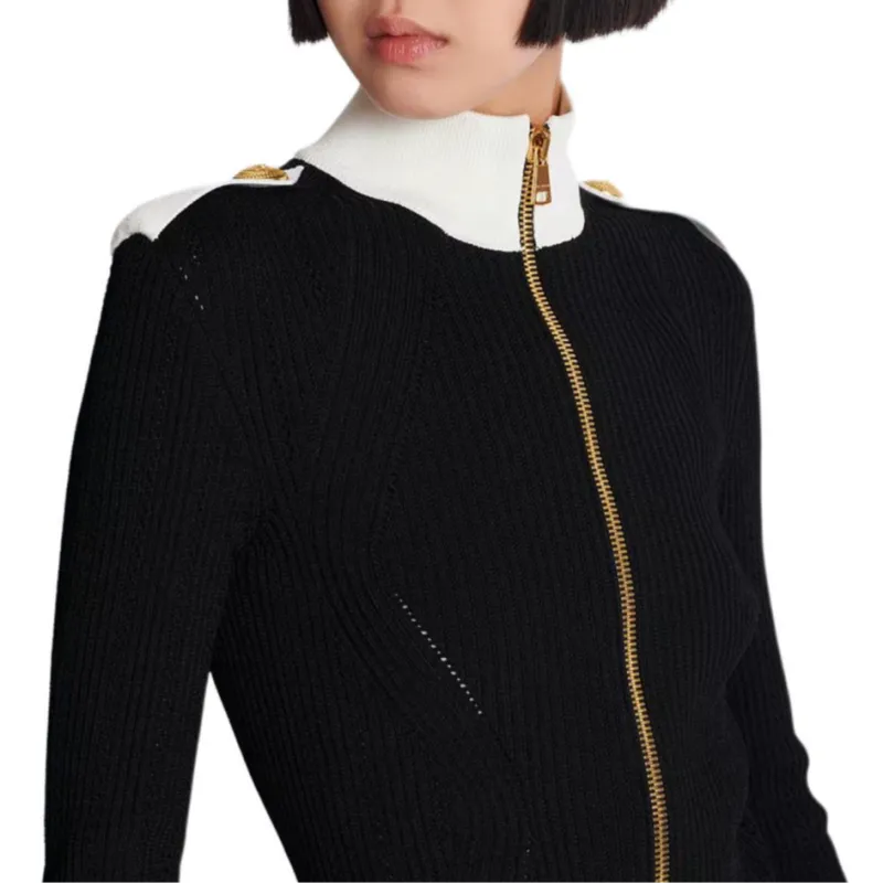 BALMAIN Ribbed knit Cardigan-6