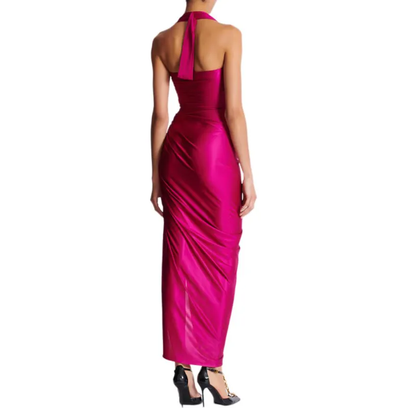 BALMAIN Draped Jersey Midi Dress-2