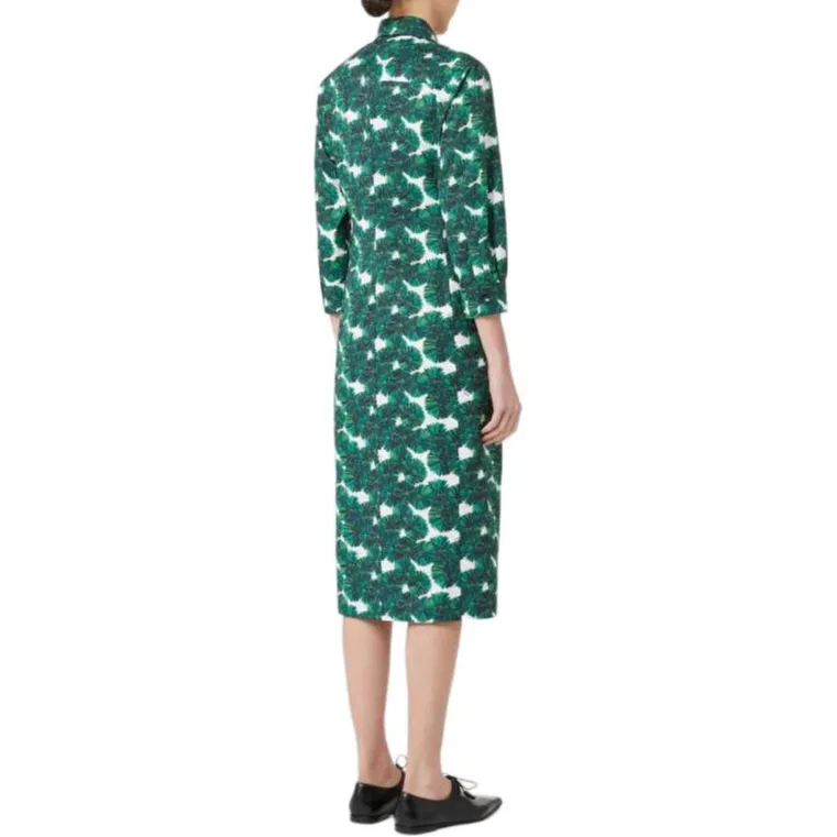 MaxMara Long Sleeved Dress Women's Green-2