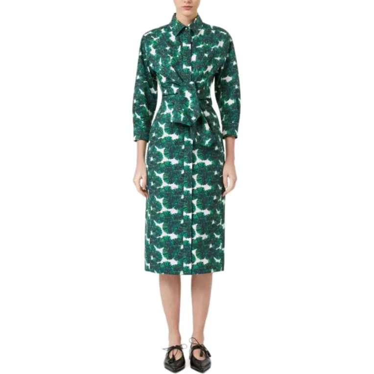 MaxMara Long Sleeved Dress Women's Green-1