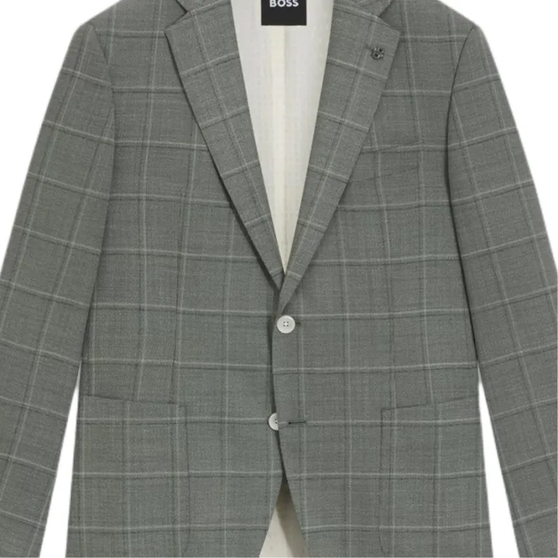 HUGO BOSS Business Suit Coat Men's Green-1
