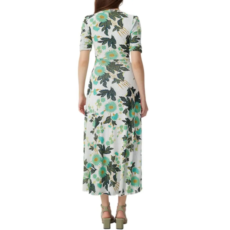 Diane Von Furstenberg SS25 Short Sleeved Dress Women's Green-2
