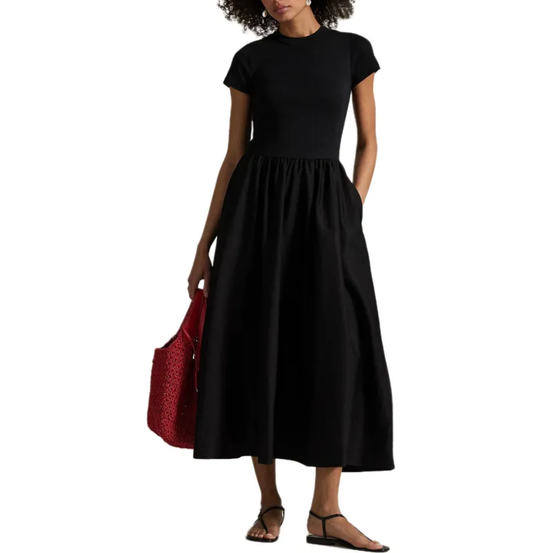 Polo Ralph Lauren Short Sleeved Dress Women's Black-1