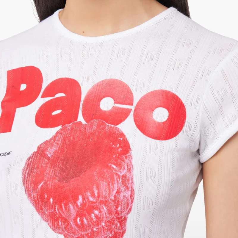 Rabanne Cropped T Shirt 'White'-5