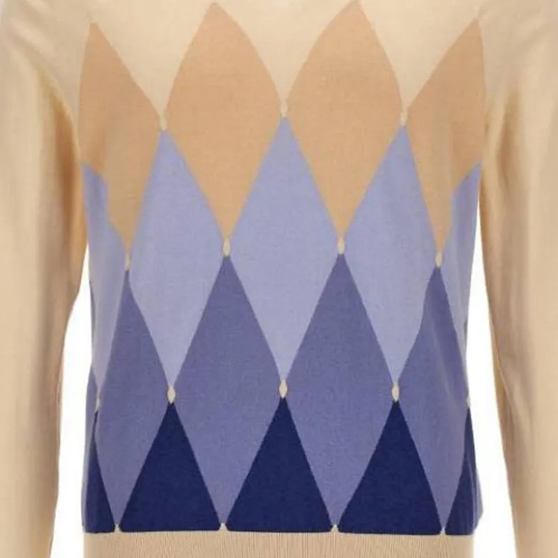 BALLANTYNE V neck Argyle Sweater-4